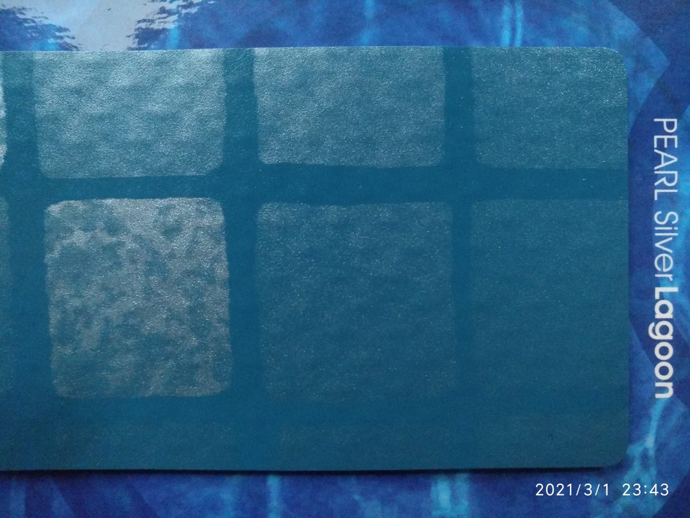 ψηφιδα φωσφοριζε γαλαζια ασημι